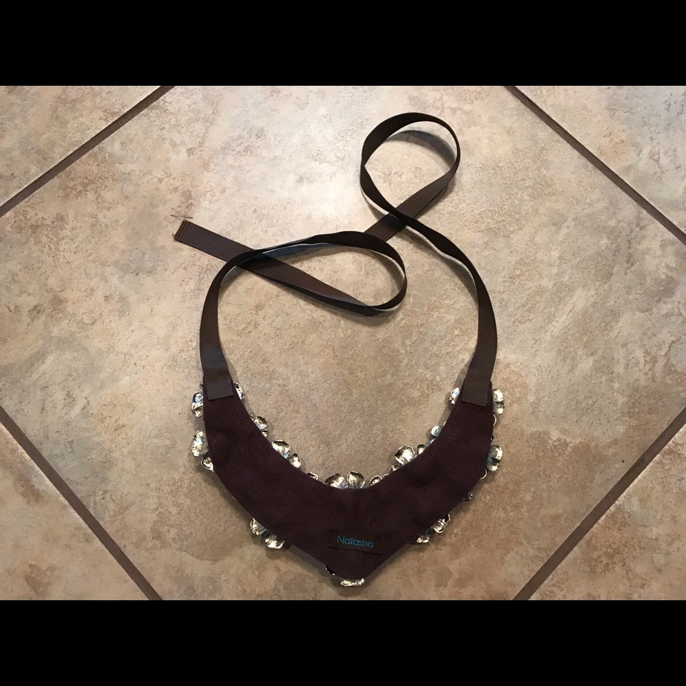 💥SOLD💥 Two Tone Floral Ribbon Natasha Necklace - Picture 4 of 4